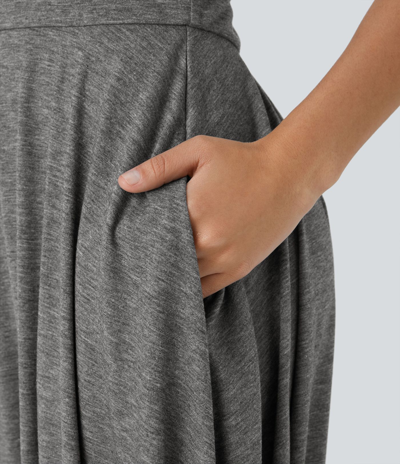 Halter Stacked Pocket Casual Jumpsuit