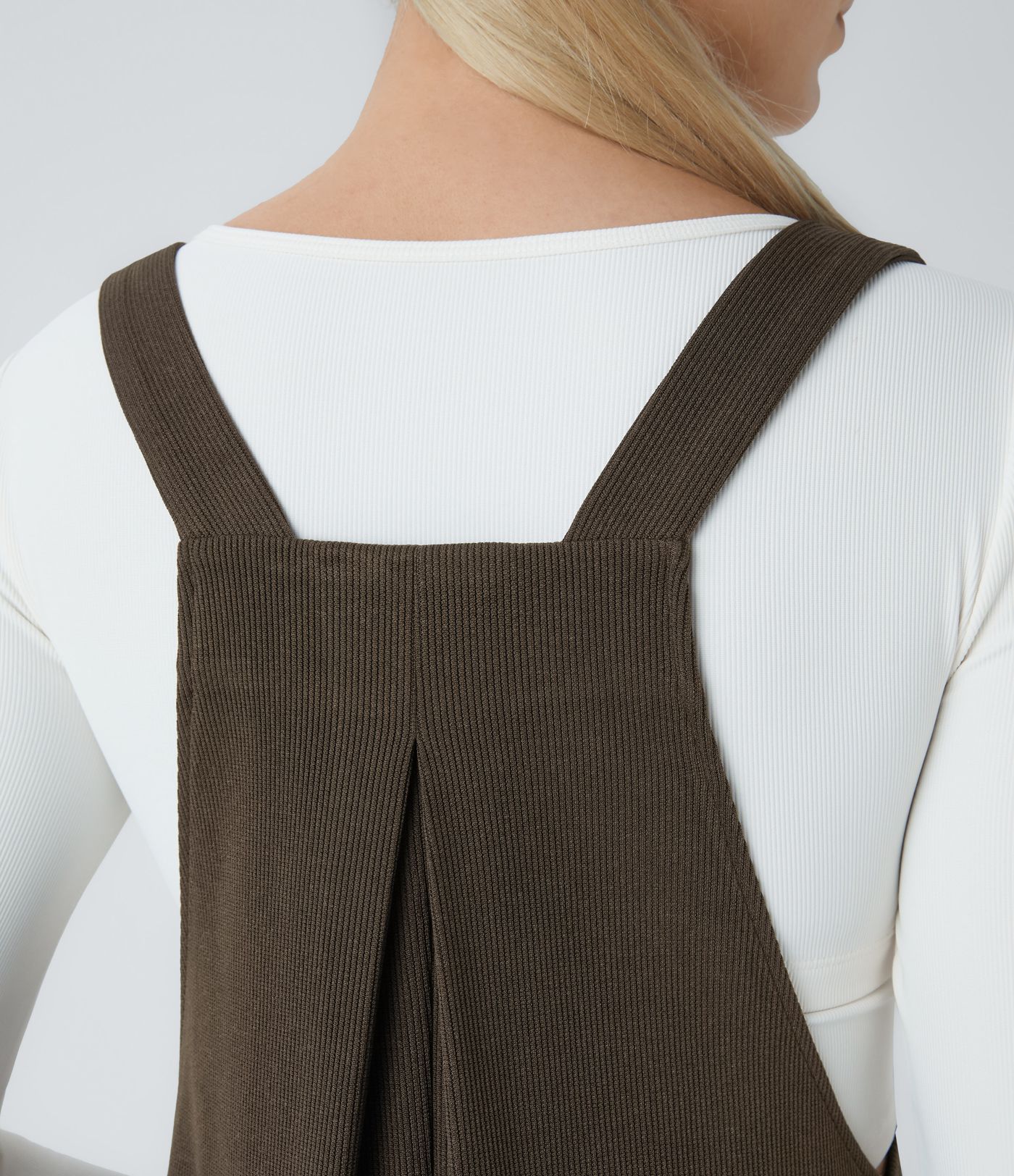 Ribbed Pockets Casual Overalls