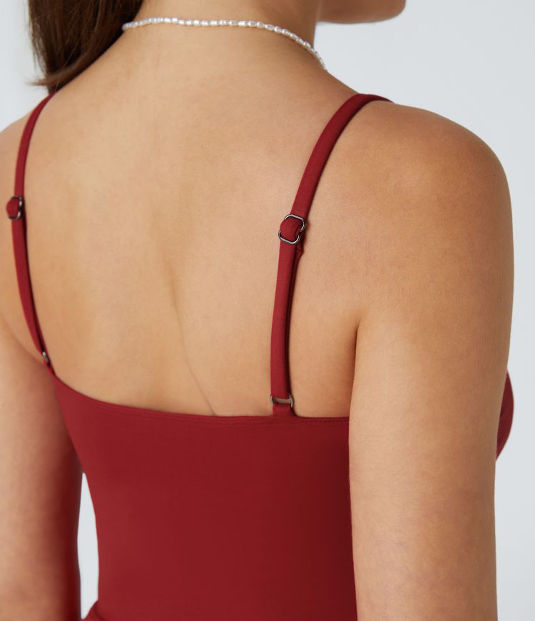 Backless Adjustable Strap Twisted Bridesmaid and Wedding Guest Jumpsuit