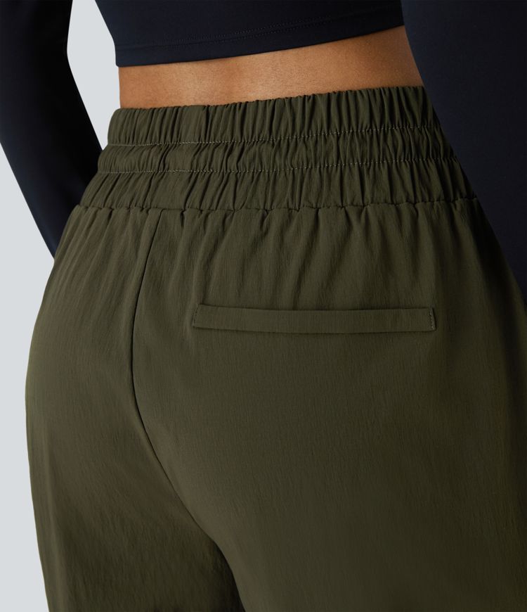 Pantalon décontracté résistant à l'usure, taille moyenne, cordon ajustable, poches latérales et coupe droite