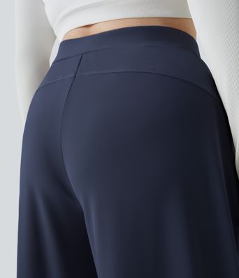 Halara Flex™ High Waisted Body Sculpt Waist-Slimming Pocket Wide Leg Micro Waffle Plus Size Work Pants