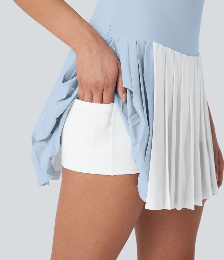 Breezeful™ High Waisted 2-in-1 Pleated Quick Dry Mini Tennis Skirt with Pockets