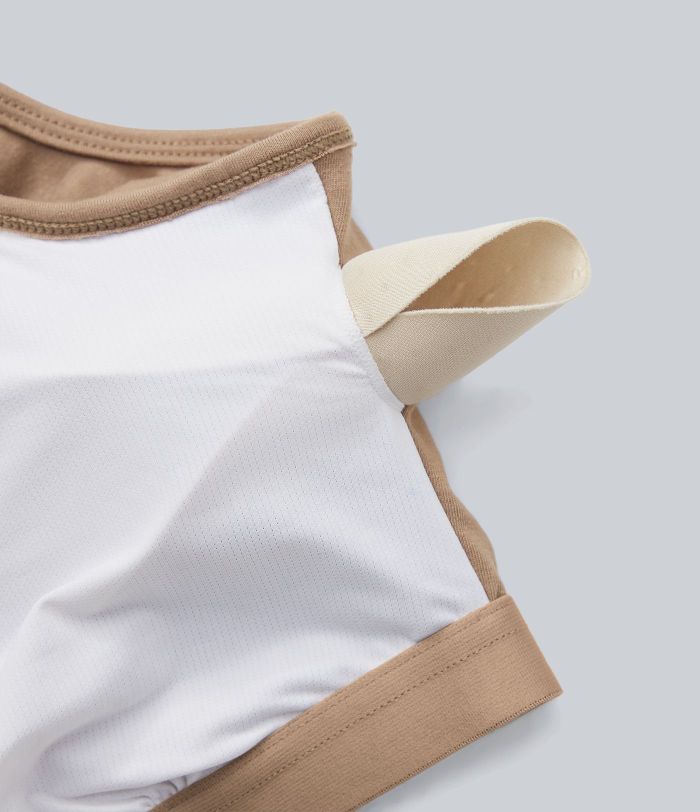 U Neck Backless Draped Cropped Yoga Tank Vest Top