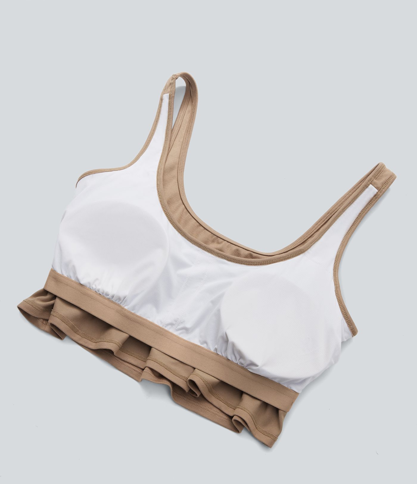 U Neck Backless Draped Cropped Yoga Tank Vest Top