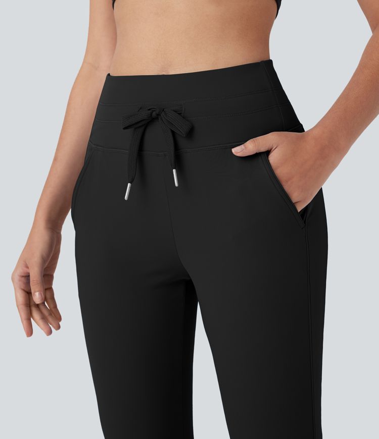 SoftlyZero™ Plush High Waisted Drawstring Pocket Yoga Pedal Pusher Joggers