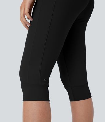 SoftlyZero™ Plush High Waisted Drawstring Pocket Yoga Pedal Pusher Joggers