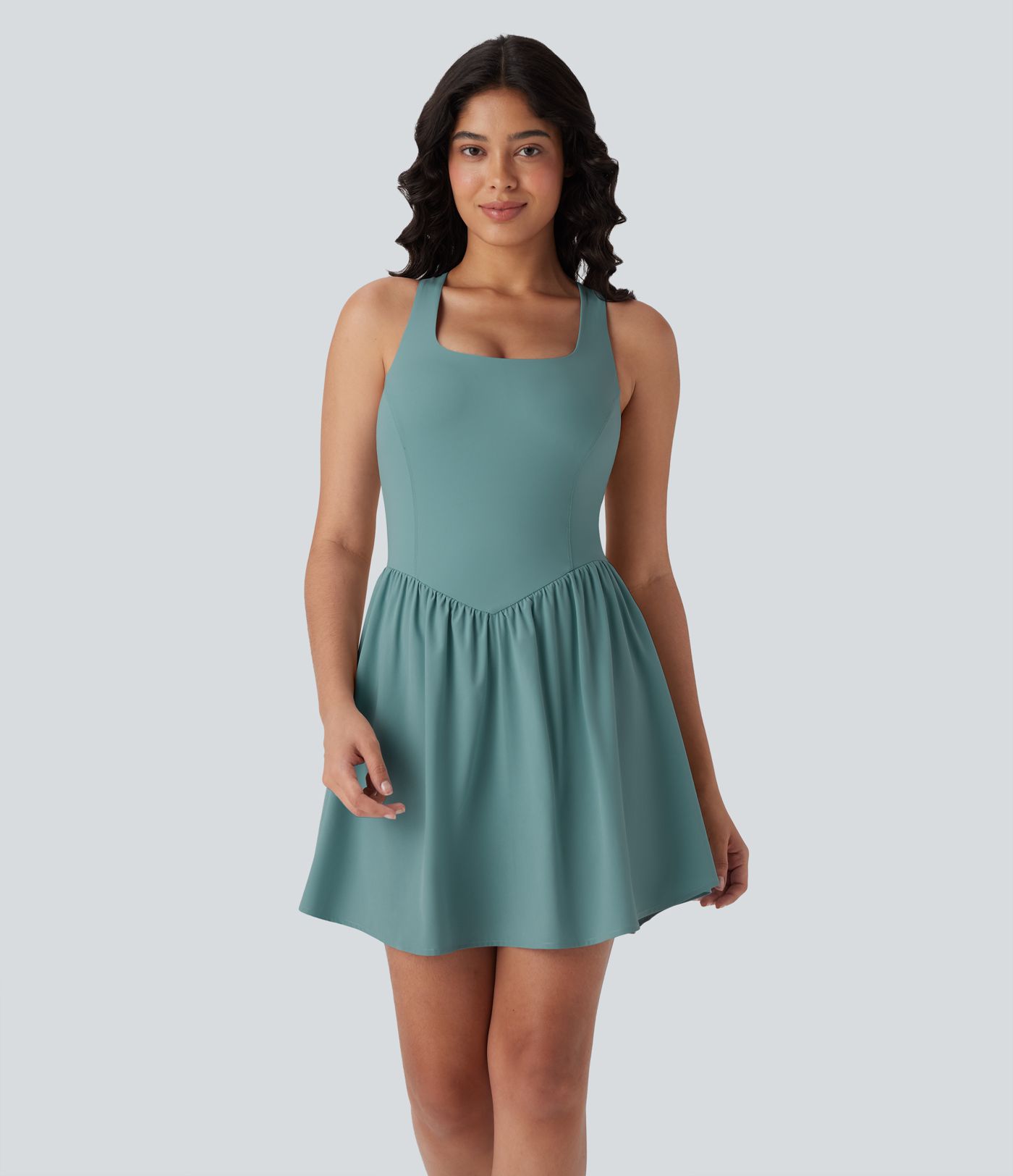 Breezeful™ Korzet 2v1 Kapsa Mini Rychleschnoucí Volný Pickleball Aktivní Šaty-Delší Délka