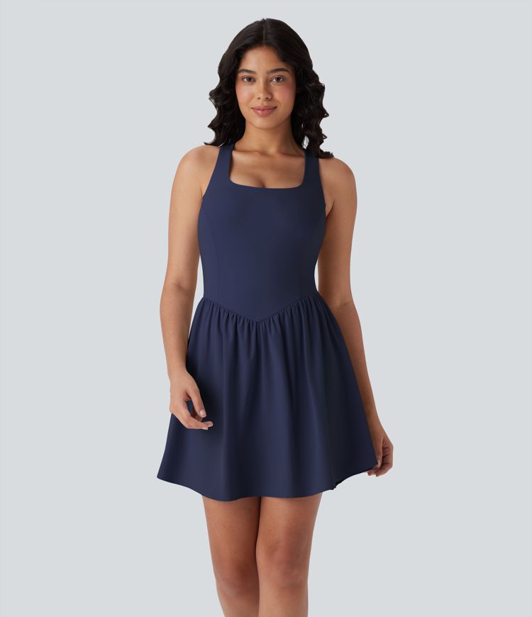 Breezeful™ Corset 2-in-1 Pocket Mini Quick Dry Flowy Pickleball Active Dress-Longer Legnth