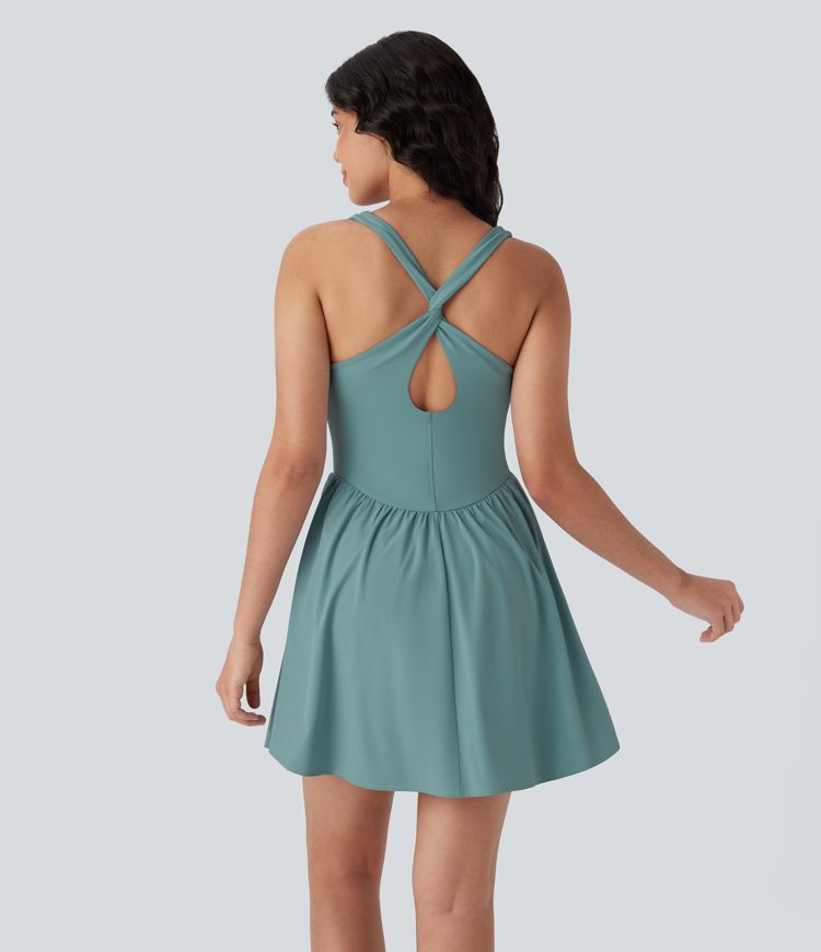 Breezeful™ Korzet 2v1 Kapsa Mini Rychleschnoucí Volný Pickleball Aktivní Šaty-Delší Délka