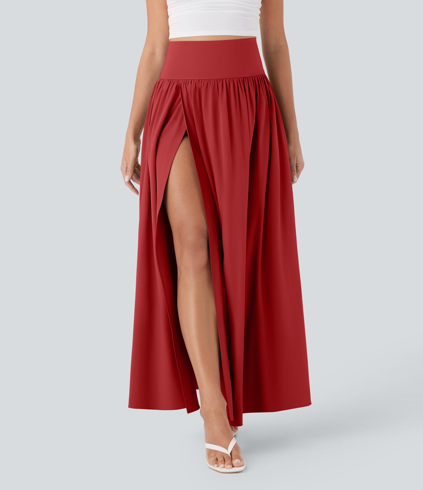 Breezeful™ High Waisted Tummy Control 2-in-1 Flowy Quick Dry Maxi Skirt