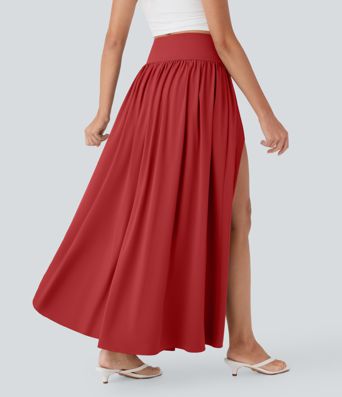 Breezeful™ High Waisted Tummy Control 2-in-1 Flowy Quick Dry Maxi Skirt