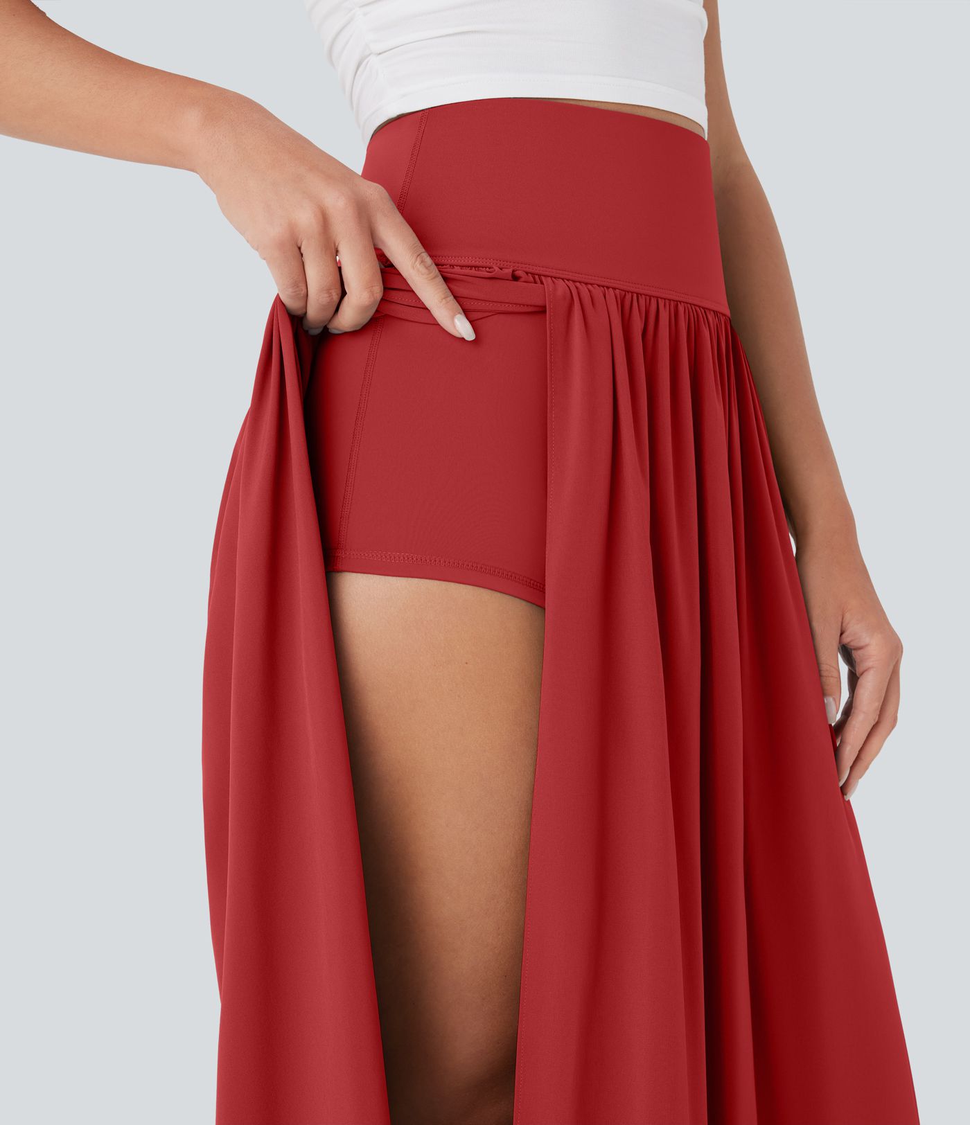 Breezeful™ High Waisted Tummy Control 2-in-1 Flowy Quick Dry Maxi Skirt