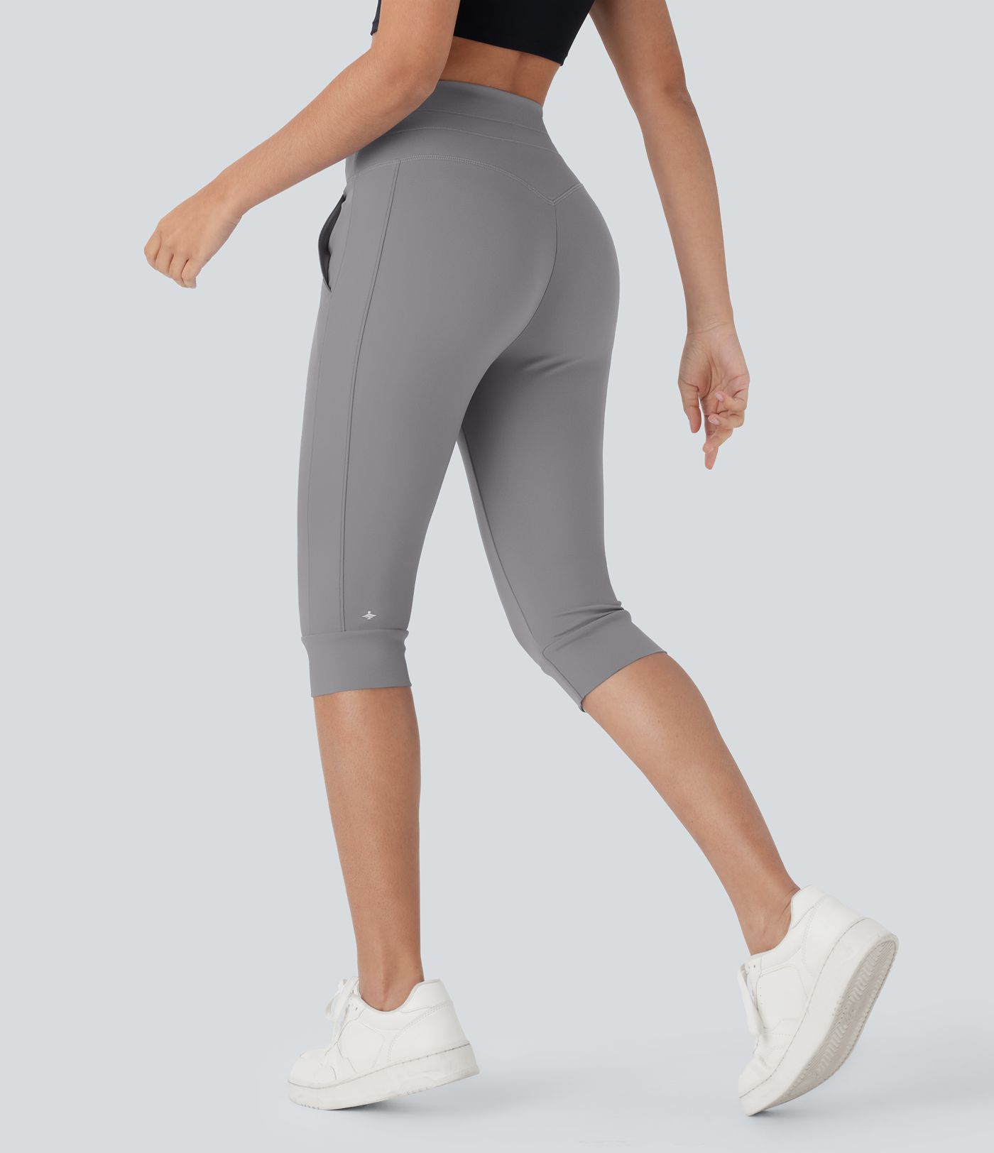 SoftlyZero™ Plüsch-Jogginghose mit hoher Taille, Kordelzug und Taschen für Yoga und Pedal Pusher