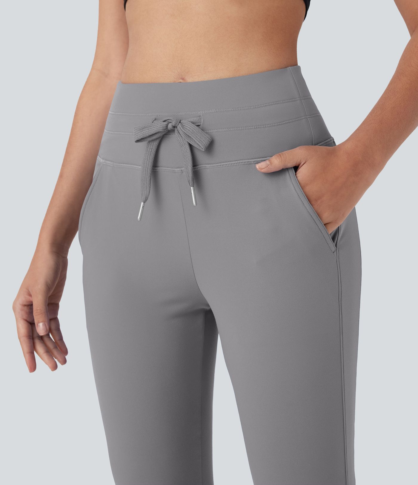 SoftlyZero™ Plüsch-Jogginghose mit hoher Taille, Kordelzug und Taschen für Yoga und Pedal Pusher