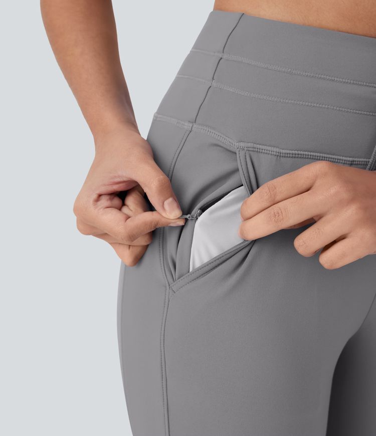 SoftlyZero™ Plüsch-Jogginghose mit hoher Taille, Kordelzug und Taschen für Yoga und Pedal Pusher