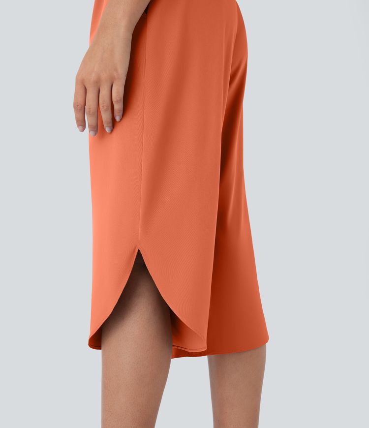 Pantalones Capri de cintura alta con bolsillos y secado rápido Breezeful™