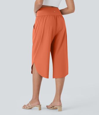 Pantalones Capri de cintura alta con bolsillos y secado rápido Breezeful™