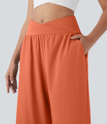 Pantalones Capri de cintura alta con bolsillos y secado rápido Breezeful™