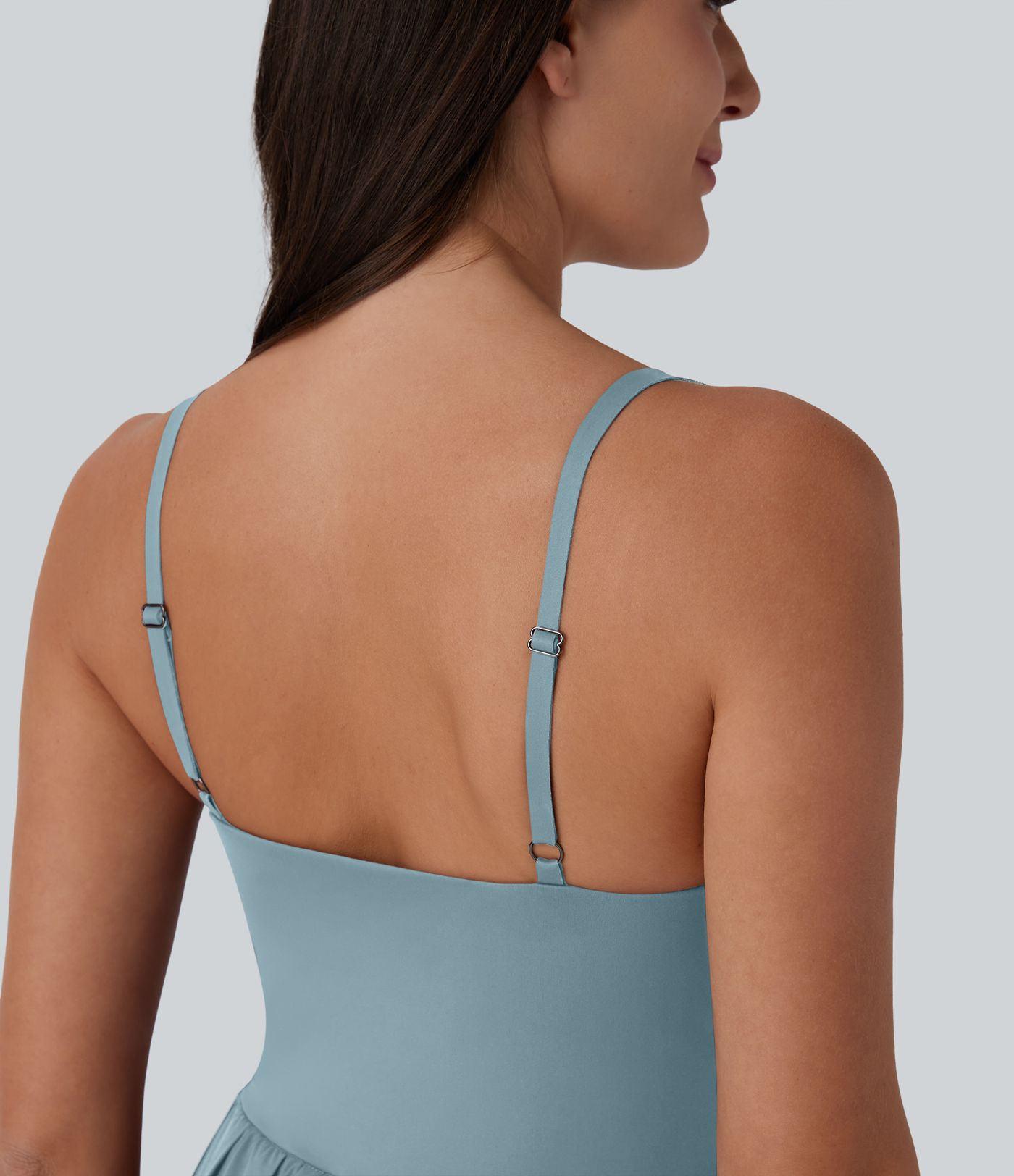 Breezeful™ Robe bain de soleil plissée à boucle ajustable 2-en-1 avec poche latérale séchage rapide micro-courte décontractée