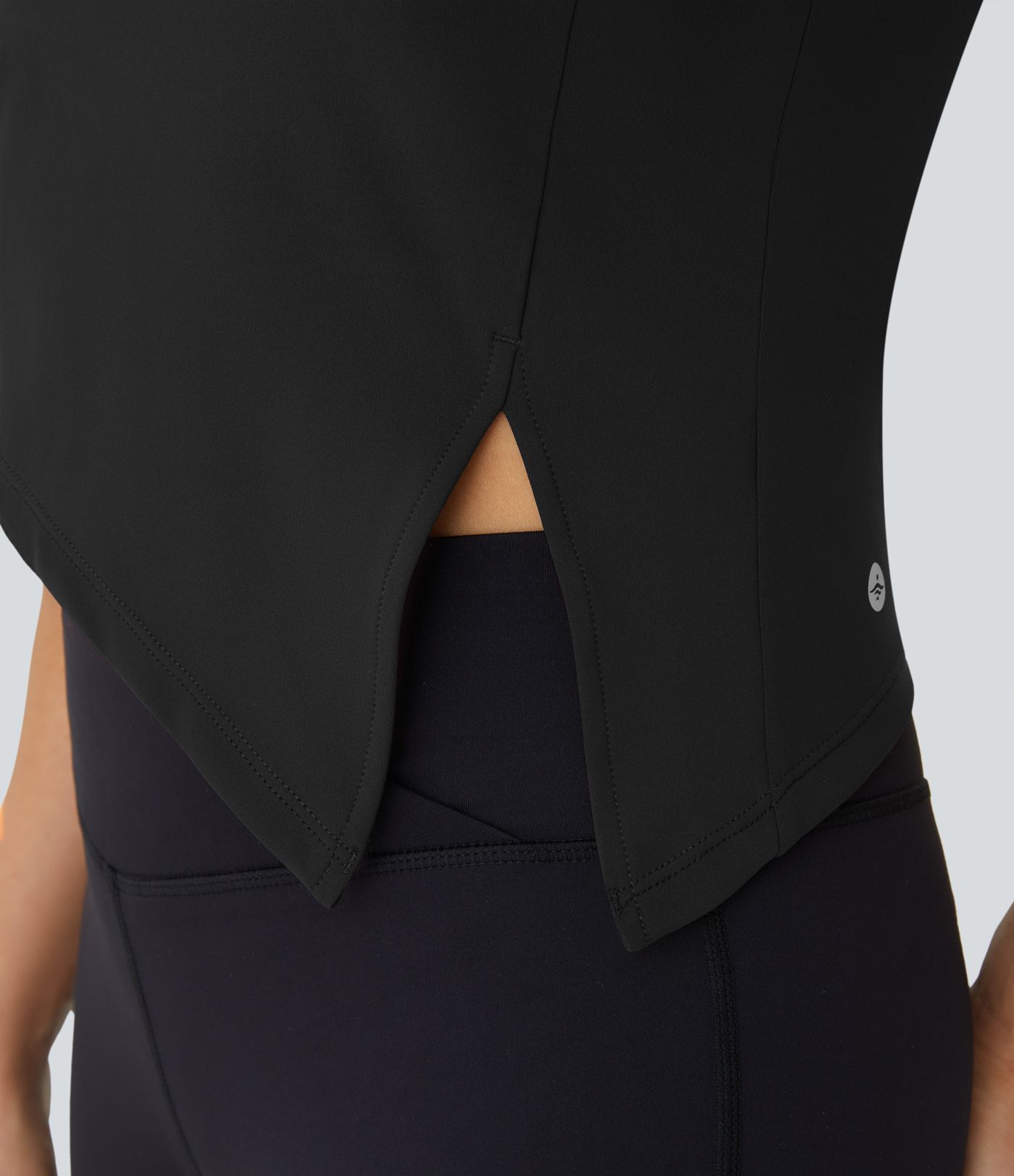 Camiseta sin mangas Softlyzero™ Airy yoga hombro hebilla ajustable abertura tacto frío UPF50+