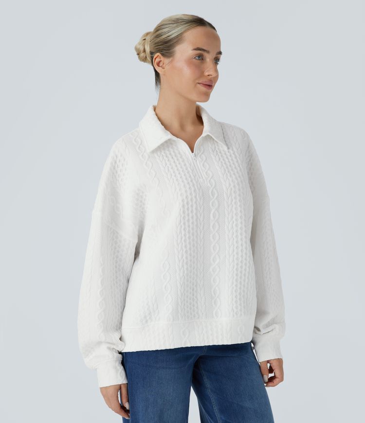 Sudadera cuello media cremallera manga larga