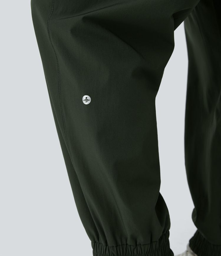 High Waisted Elastic Waistband Plus Size Hiking Joggers