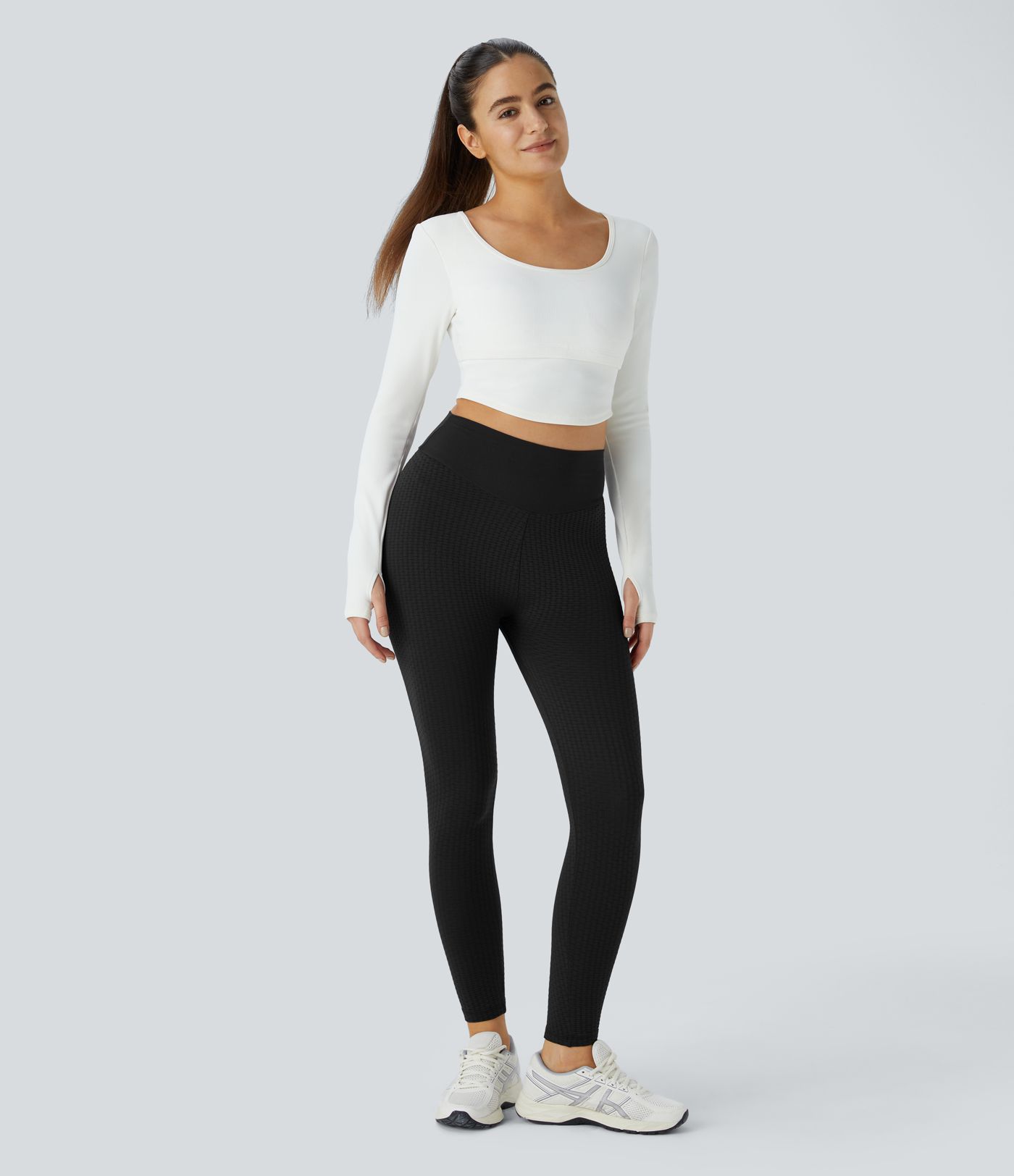 OneForm Seamless Flow High Waisted Jacquard Butt Lifting Leggings