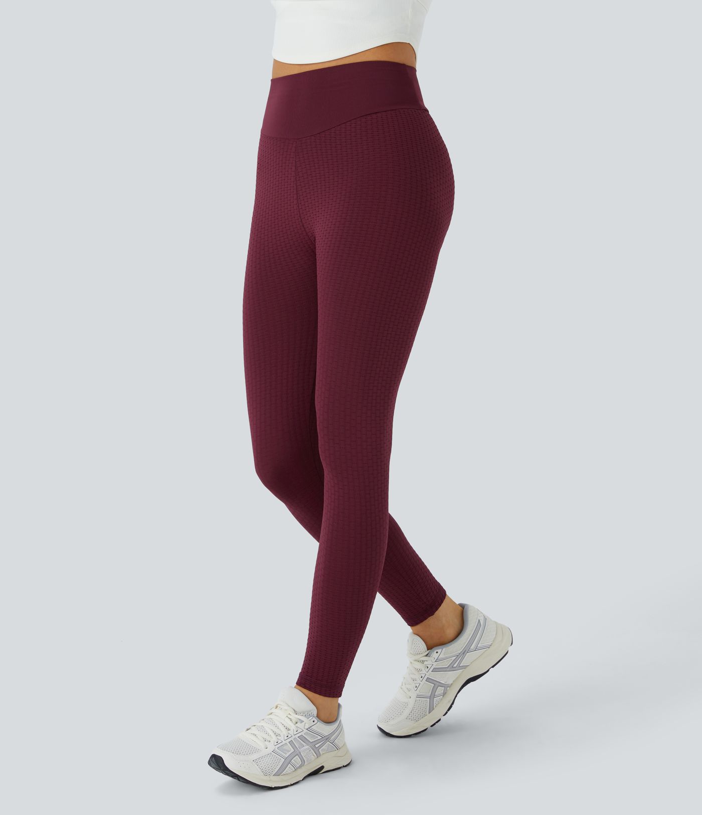 Seamless Flow High Waist Jacquard Hip-Up Leggings