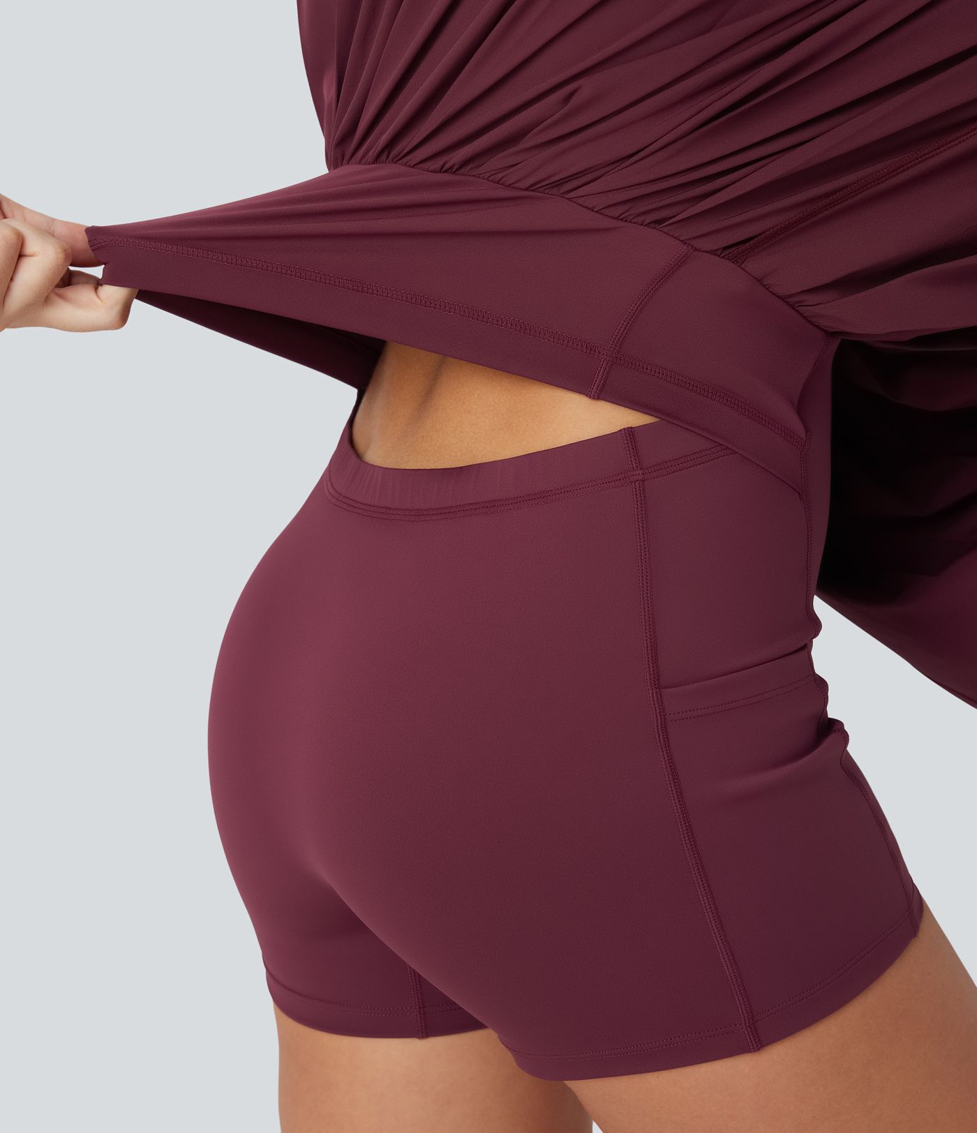 Mini robe Breezeful™ type nuisette plissée 2-en-1 ultra-courte à boucle ajustable, séchage rapide et poche - Easy Peasy