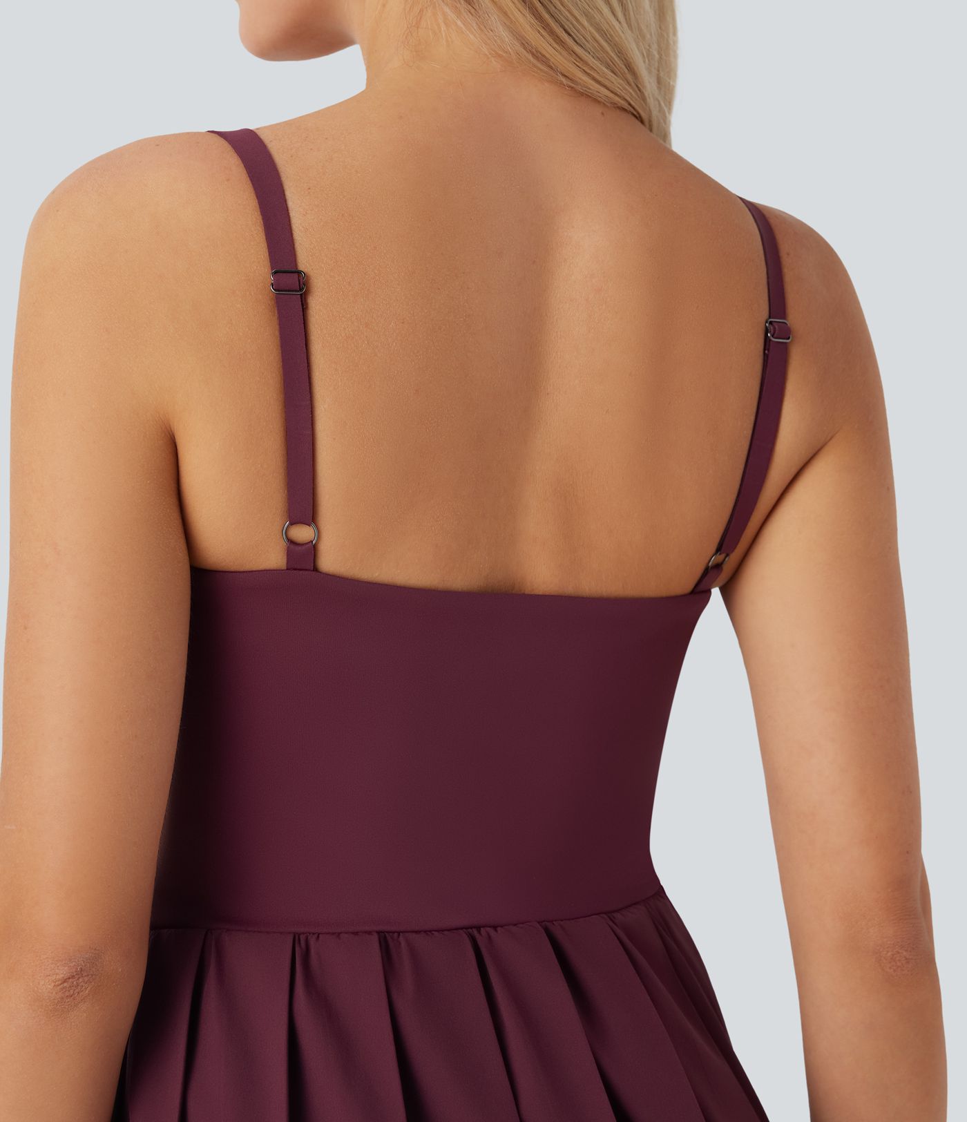 Mini robe Breezeful™ type nuisette plissée 2-en-1 ultra-courte à boucle ajustable, séchage rapide et poche - Easy Peasy