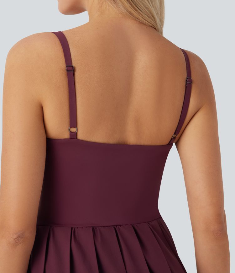 Mini robe Breezeful™ type nuisette plissée 2-en-1 ultra-courte à boucle ajustable, séchage rapide et poche - Easy Peasy