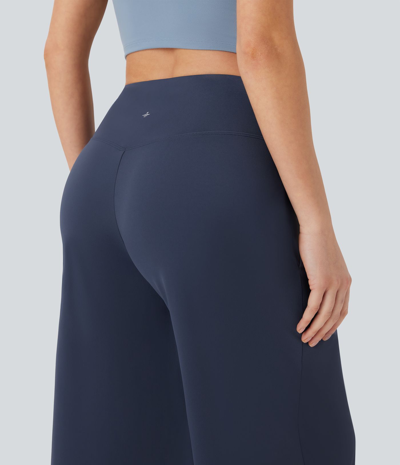 SoftlyZero™ Airy Crossover High Waisted Wide Leg Cool Touch Yoga Pedal Pusher Pants with Pockets