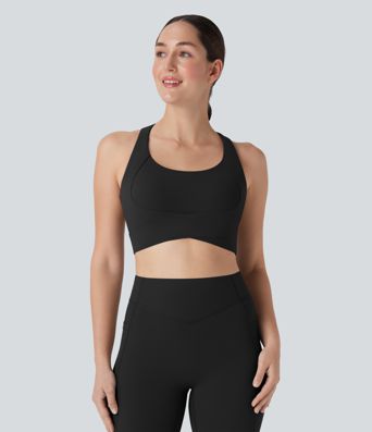 Medium Support Push Up Running Sports Bra