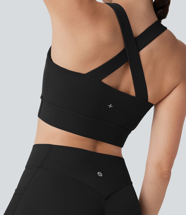 Medium Support Push Up Running Sports Bra