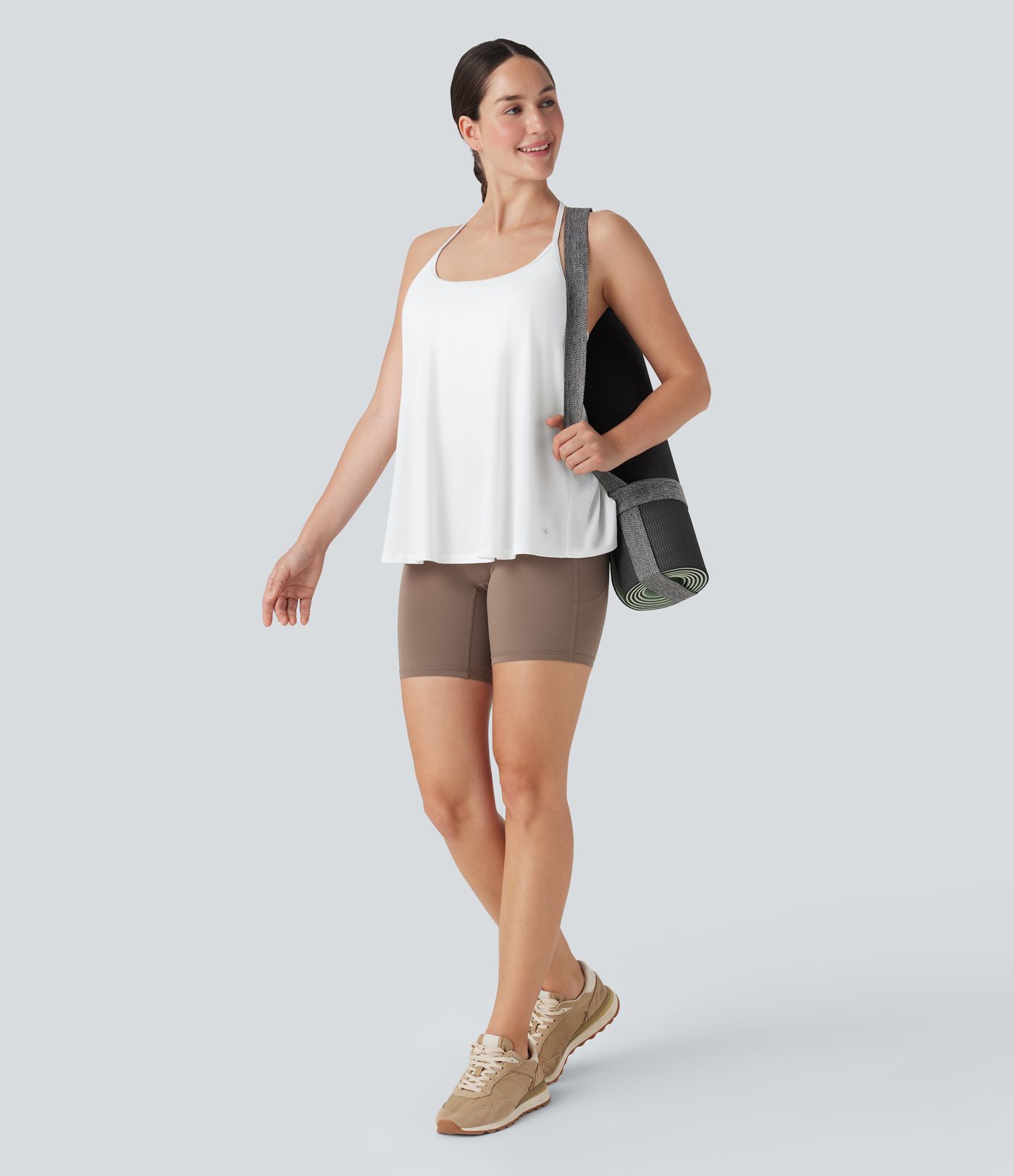 SoftlyZero™ Airy Halter Draped InstantCool Yoga Sports Top E-G Cups-UPF50+
