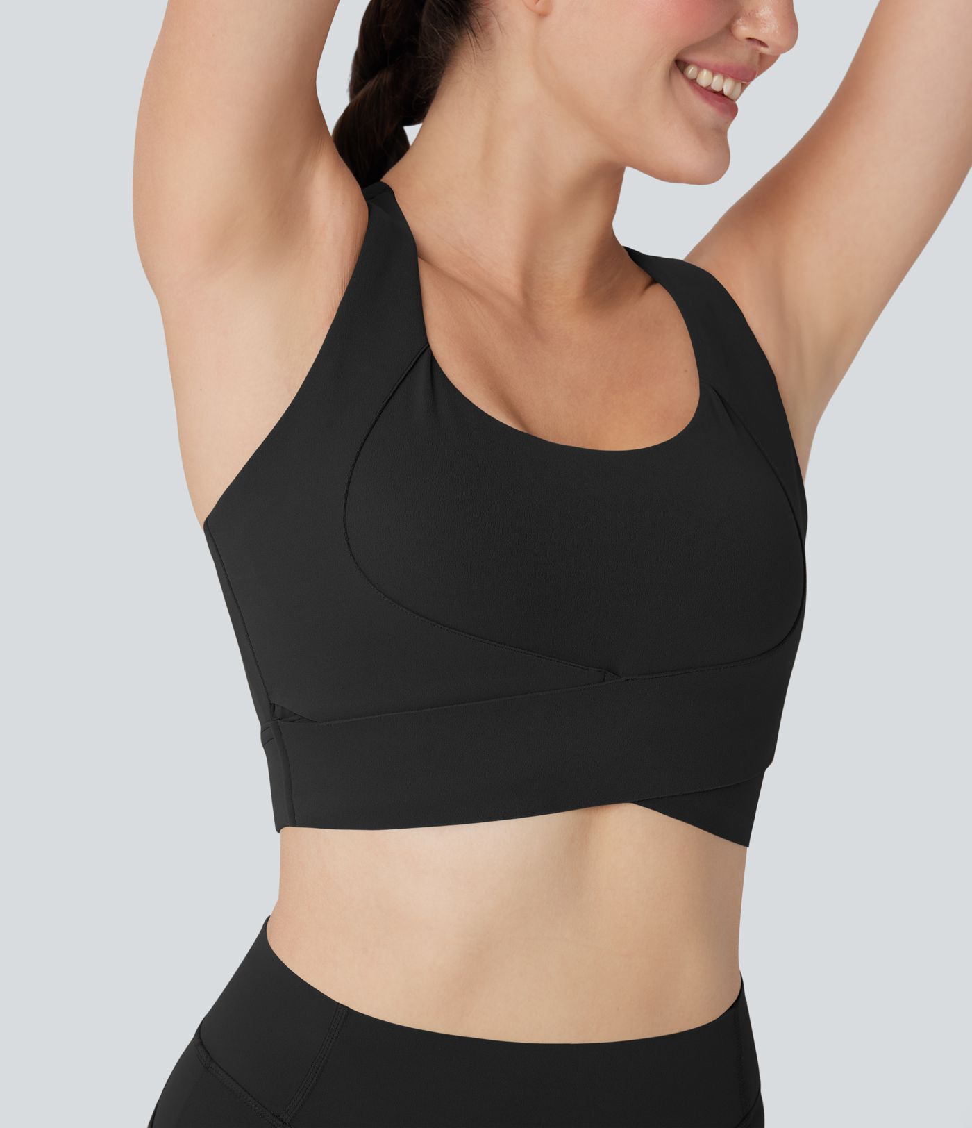 Medium Support Push Up Running Sports Bra