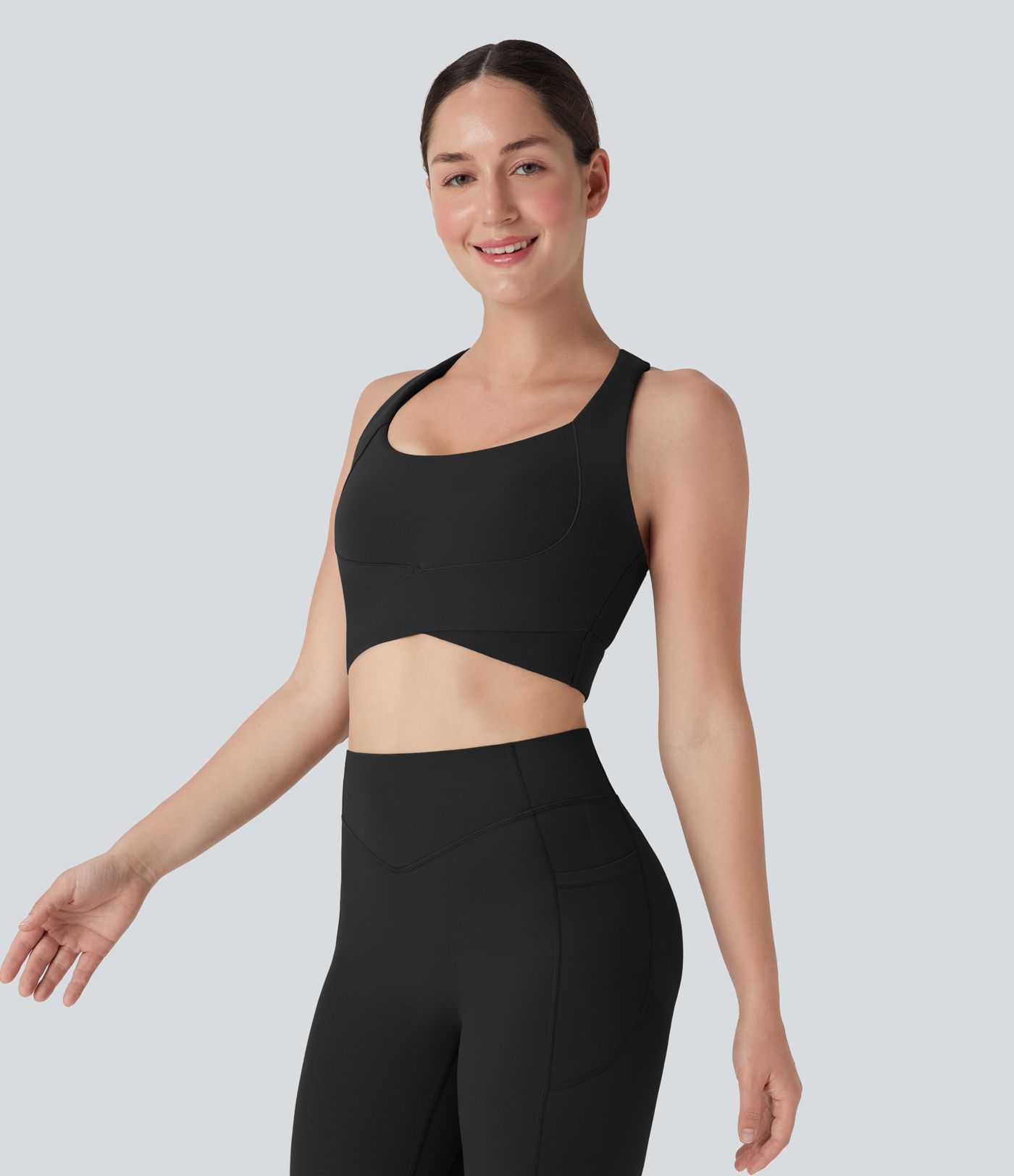 Medium Support Push Up Running Sports Bra