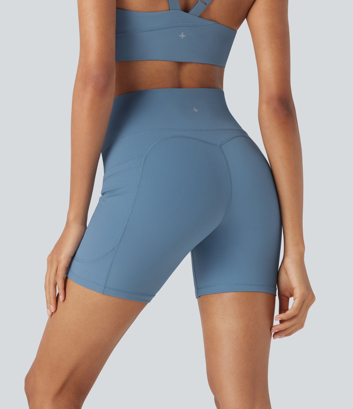 Short tailleur UltraSculpt™ Twisted taille haute de yoga 12,5 cm avec poches