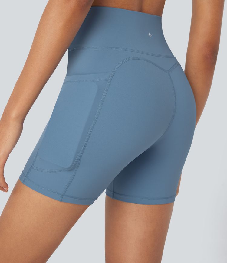 Short tailleur UltraSculpt™ Twisted taille haute de yoga 12,5 cm avec poches