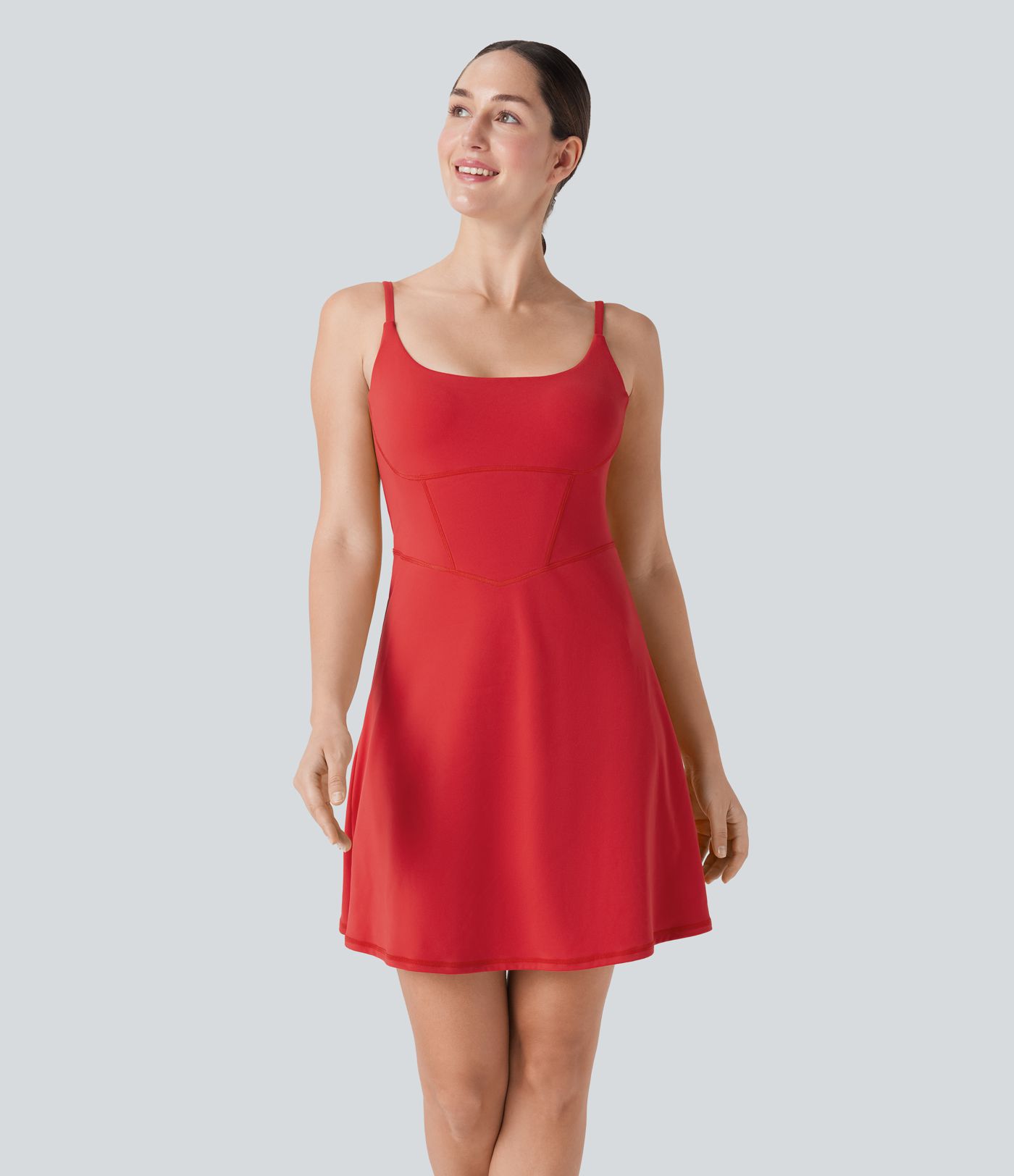 Softlyzero™ Plushkorsett, rückenfrei, 2-in-1, Mini-Freizeitkleid mit Seitentasche, längere Länge