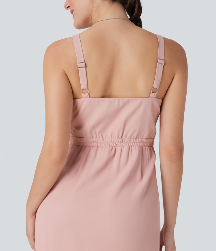 Minivestido casual con botones en la espalda