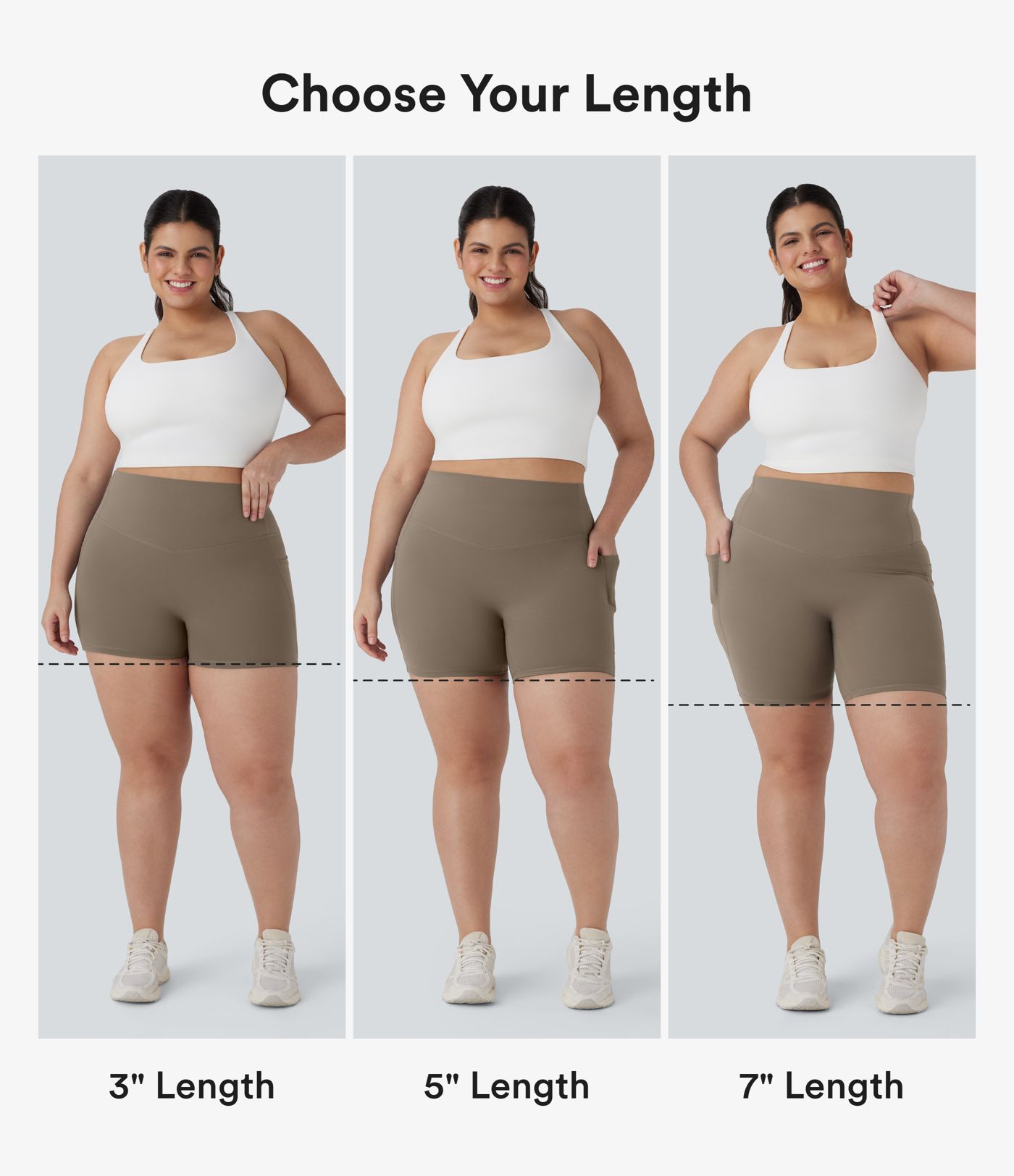 Plus Size Halara UltraSculpt™ High Waisted Tummy Control Shaping Training Biker Shorts 5'' with Pockets