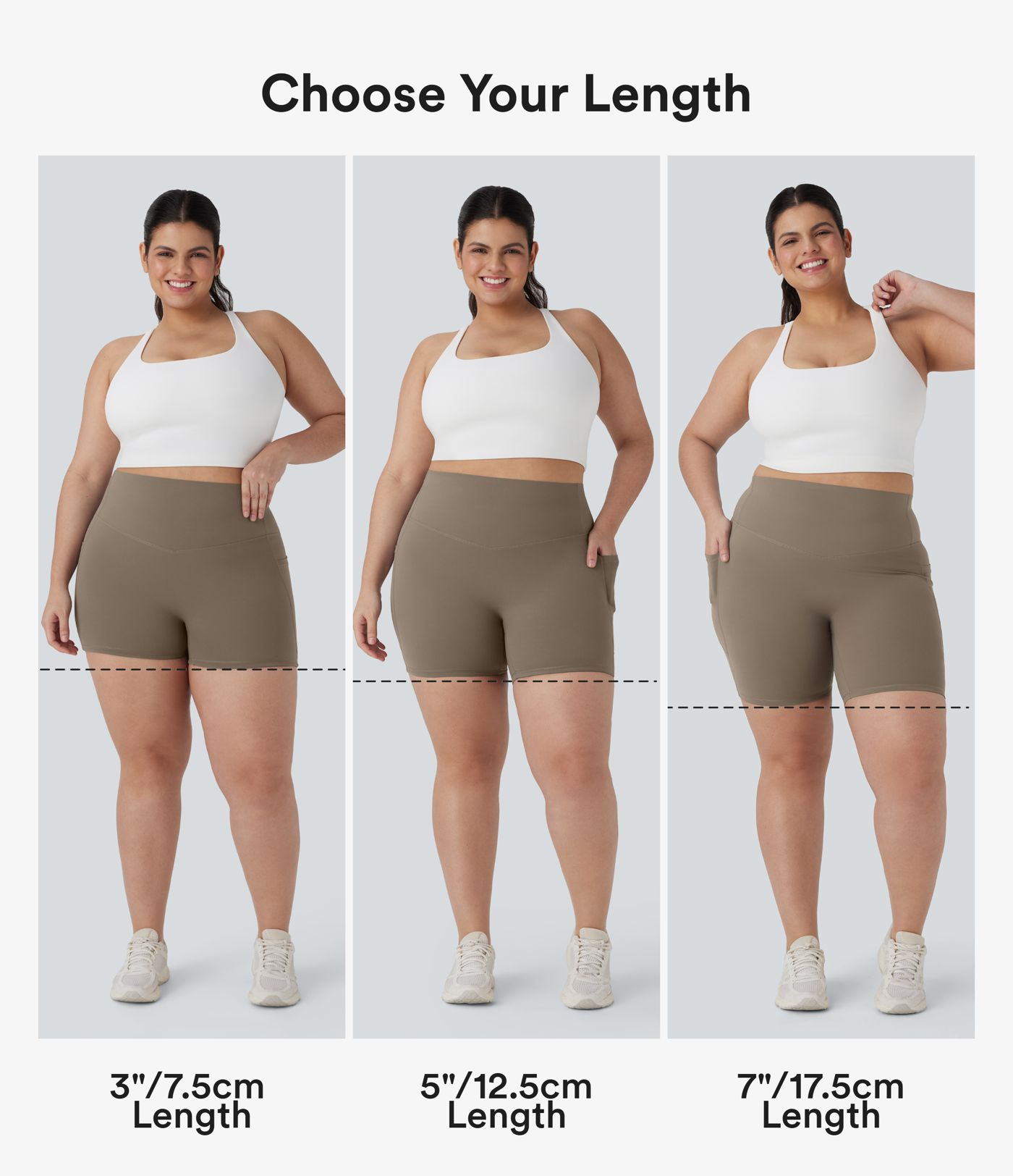 Plus Size Halara UltraSculpt™ High Waisted Tummy Control Shaping Training Biker Shorts 5'' with Pockets