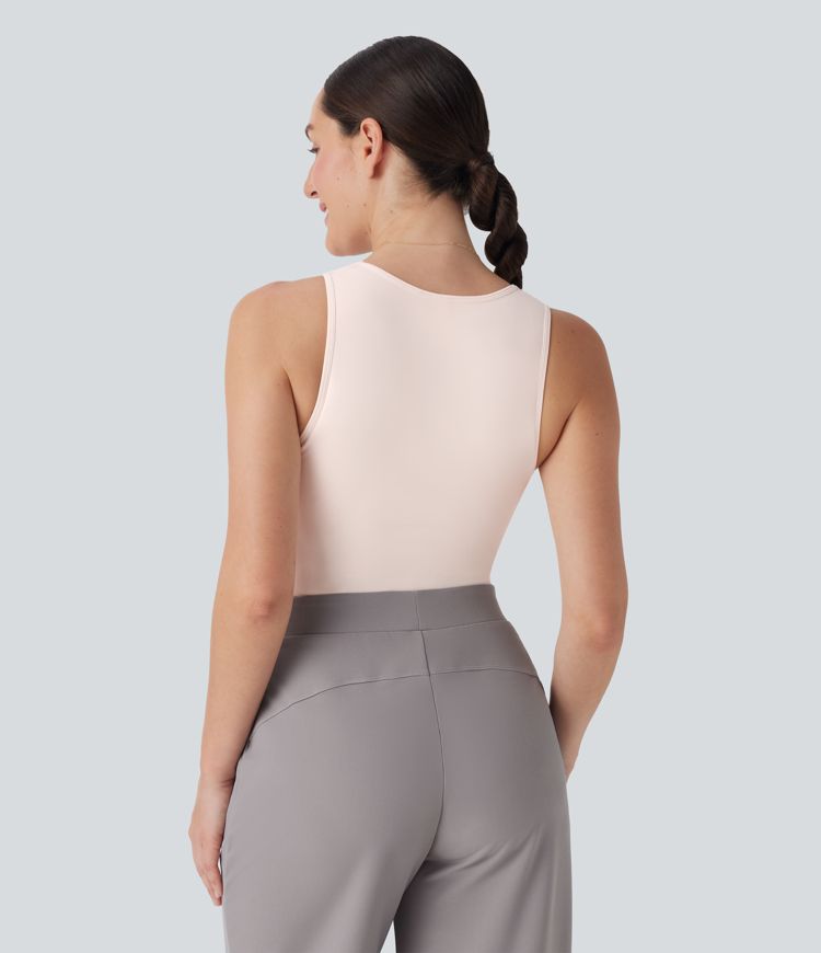 Varratmentes V-nyakú ujjatlan alakformáló body - Könnyű Kiadás