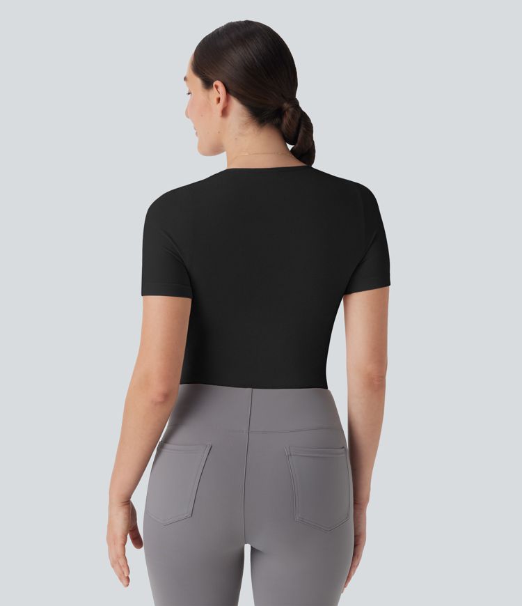 OneForm Seamless Flow Smoothing Adjustable Leg Straps Work Bodysuit-Easy Peezy