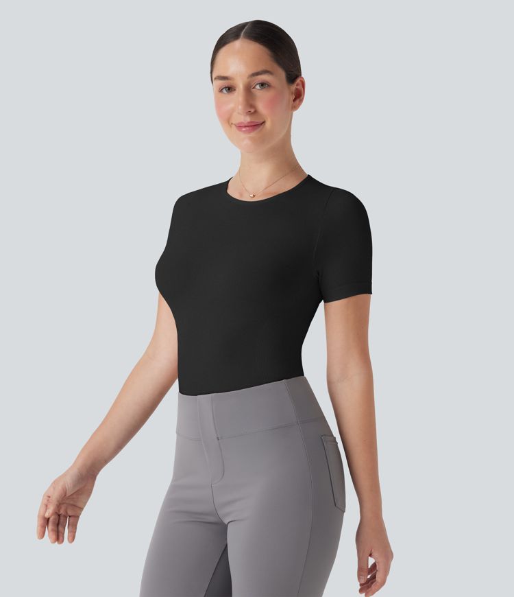 OneForm Seamless Flow Smoothing Adjustable Leg Straps Work Bodysuit-Easy Peezy
