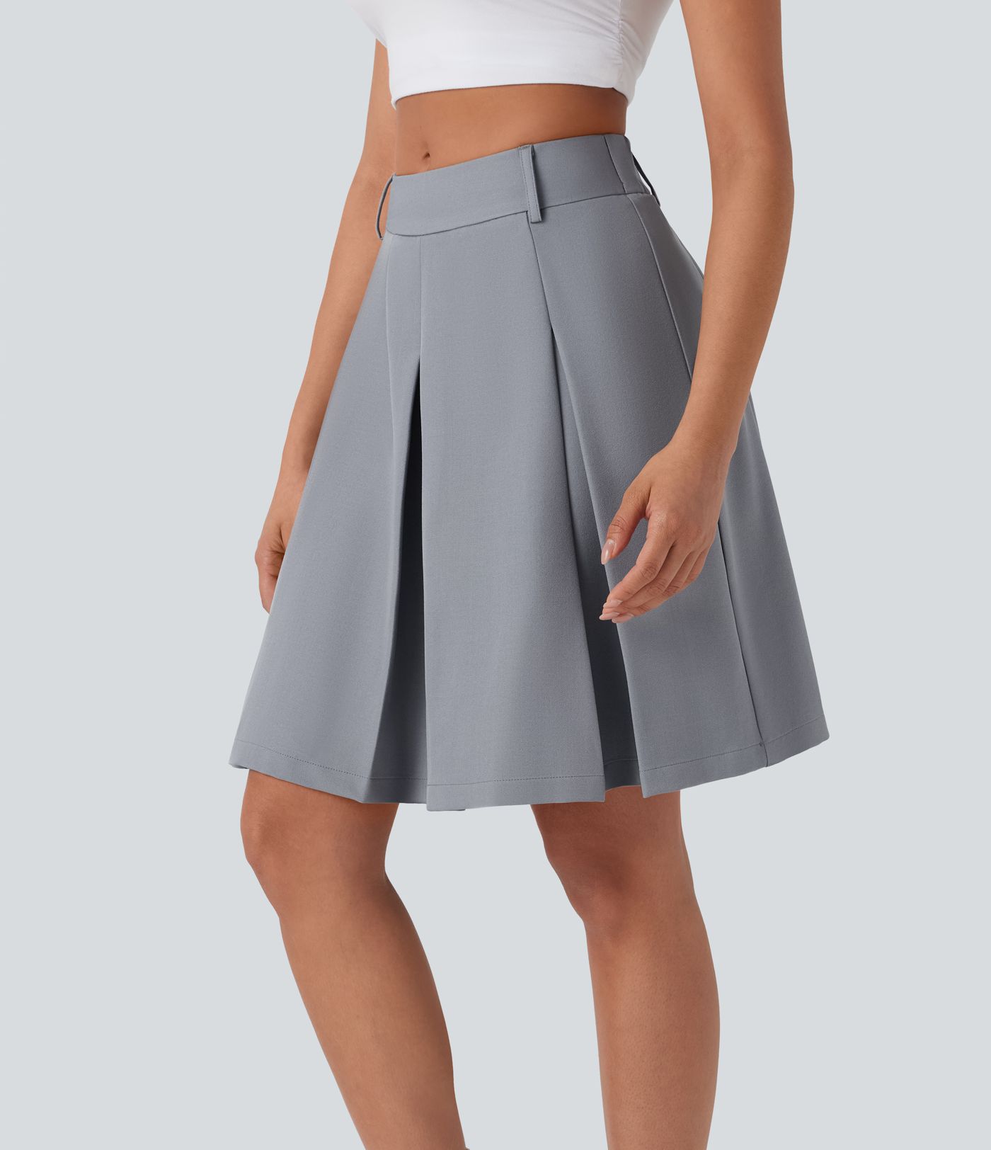 Mid Rise A-Line Mini Casual Skirt