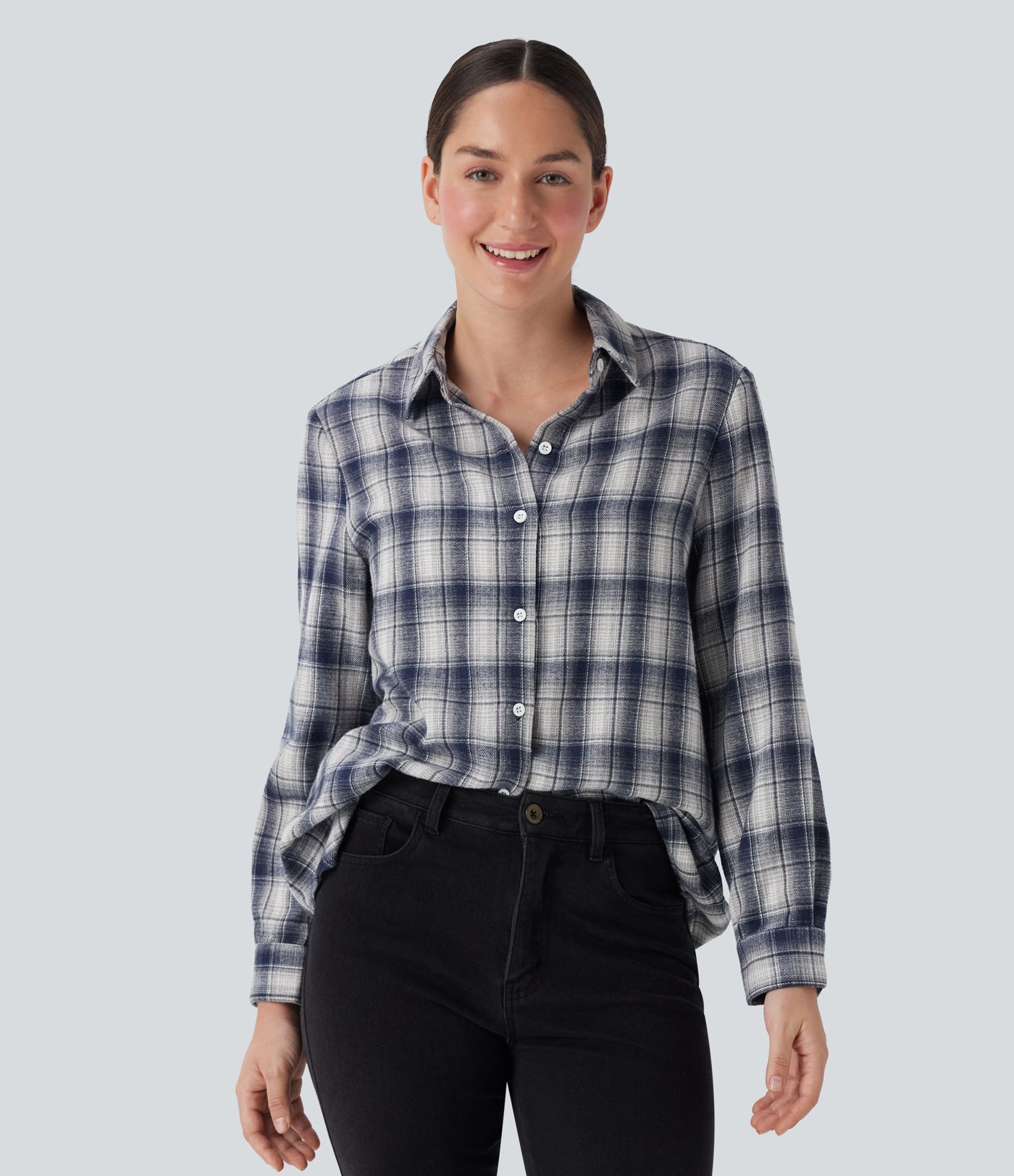 Long Sleeve Plaid Casual Shirt