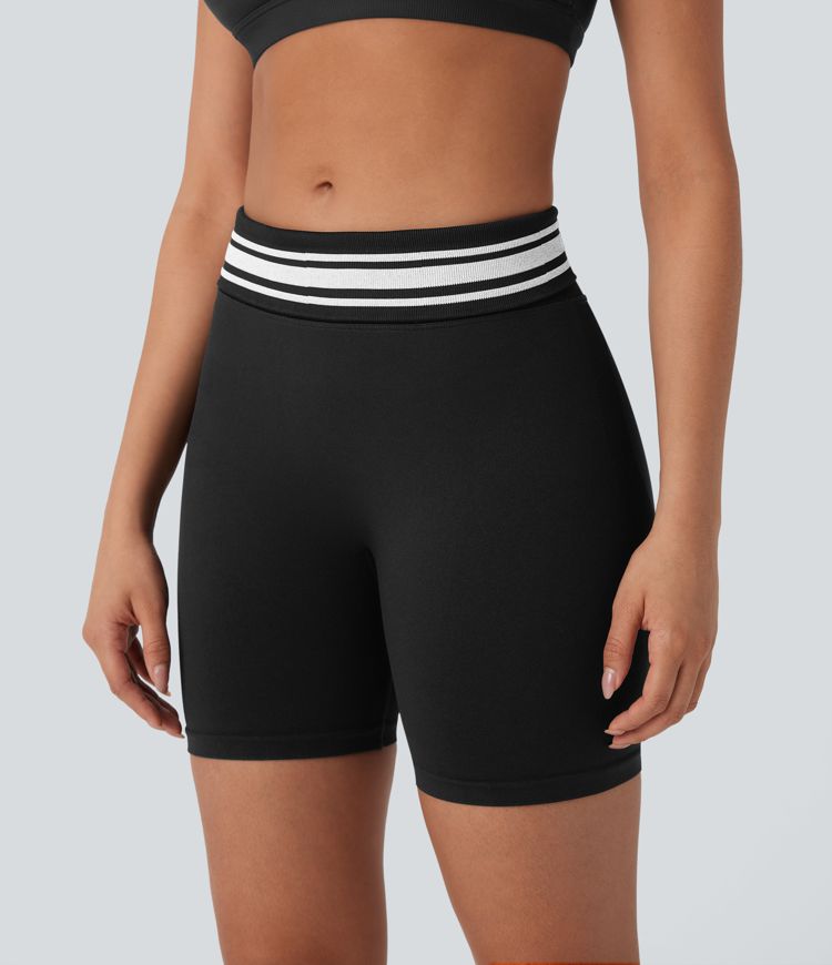 Short cycliste taille haute color block repliable sans couture OneForm Seamless Flow Short cycliste taille haute color block repliable sans couture OneForm Seamless Flow