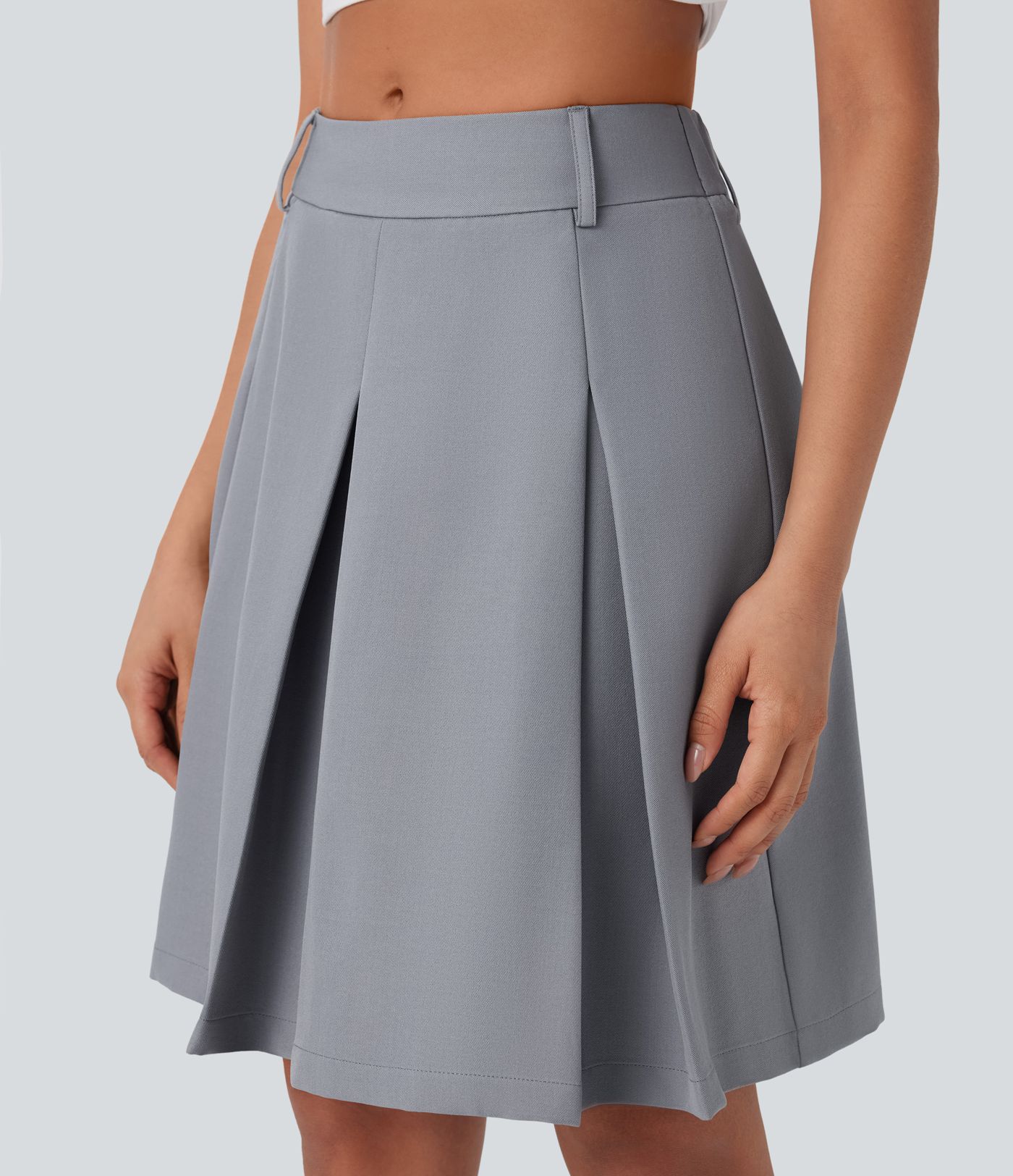 Mid Rise A-Line Mini Casual Skirt